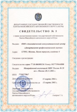 Свидетельство о праве осуществления оценки государственной собственности Ханты-Мансийского автономного округа-Югры